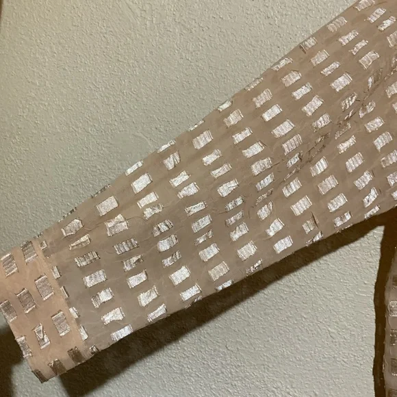 Essentials Top Blouse 2X Golden Yellow Light Weight See Through Long sleeve Poly - Picture 6 of 14